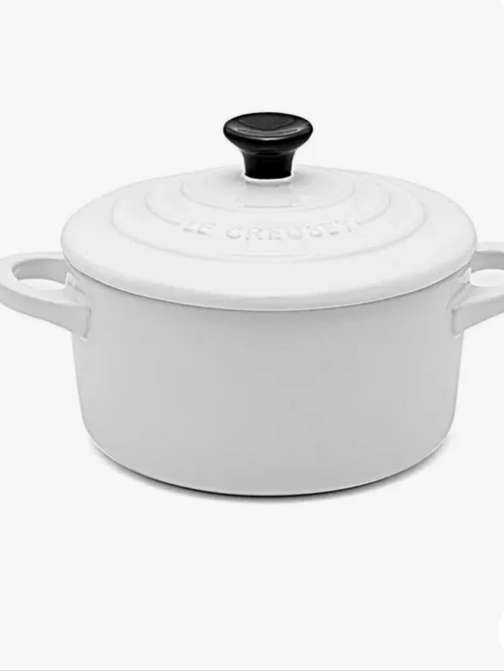 Le Creuset Ceramic Round Cocotte- White